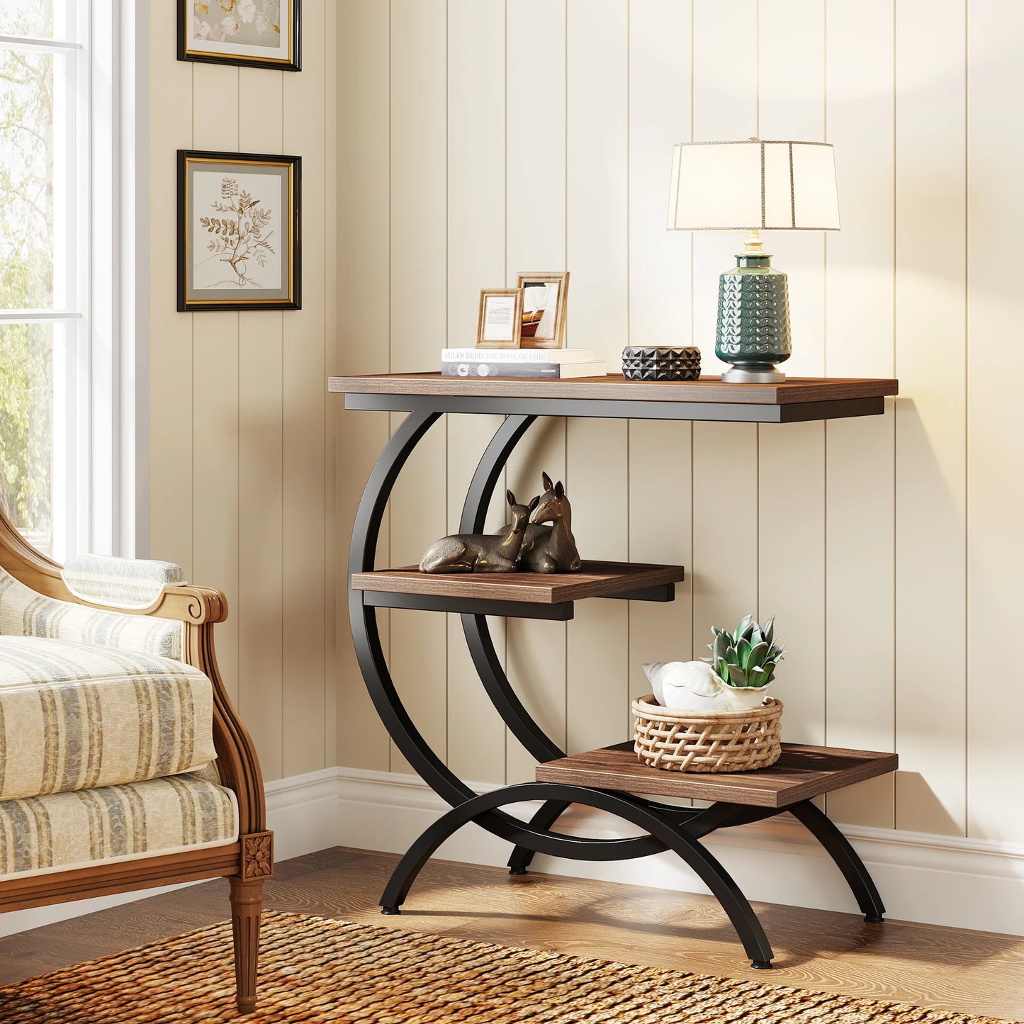 C-Shaped End Table