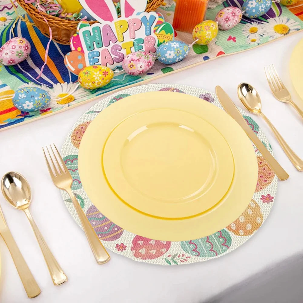 Dining Room Easter Round Placemats Linen