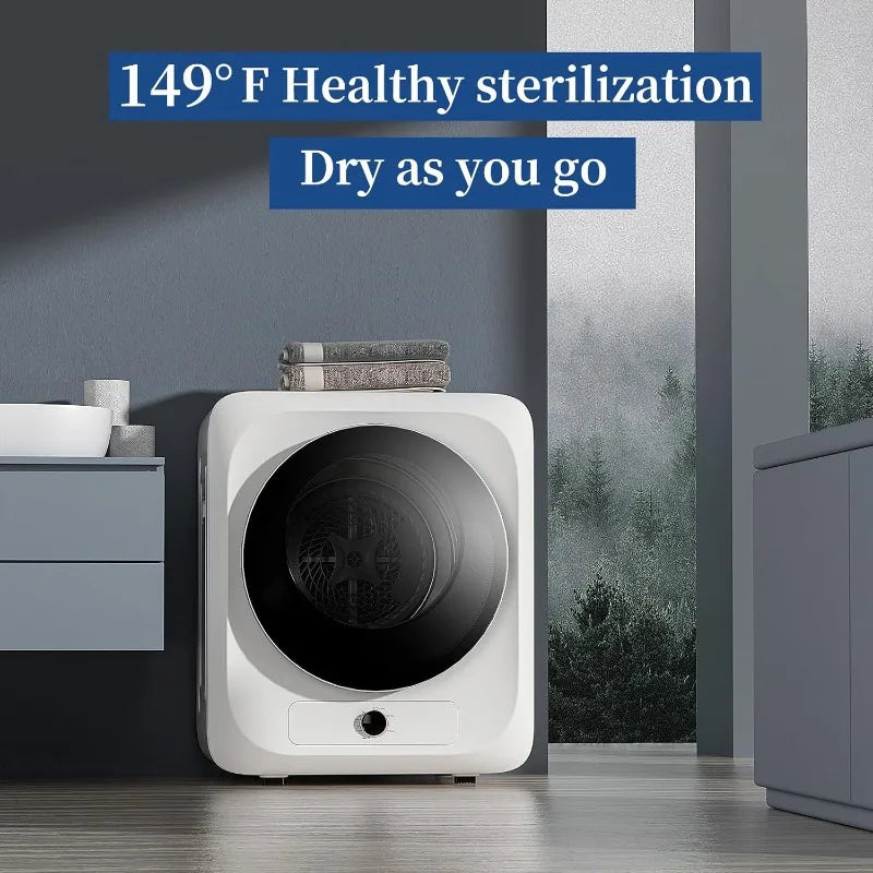 Compact Electric Laundry Dryer with Stainless Steel Tub