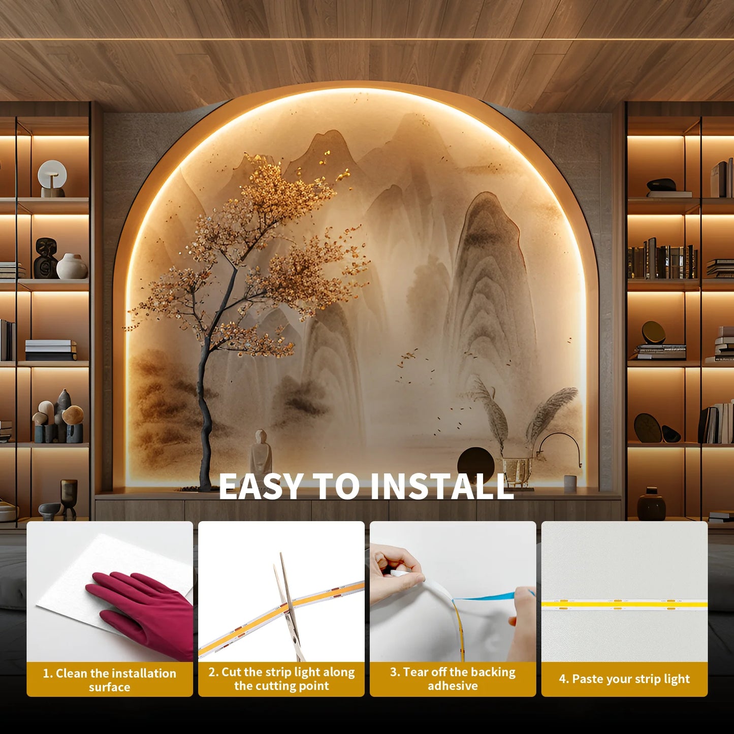 COB LED Strip Light with RF Remote