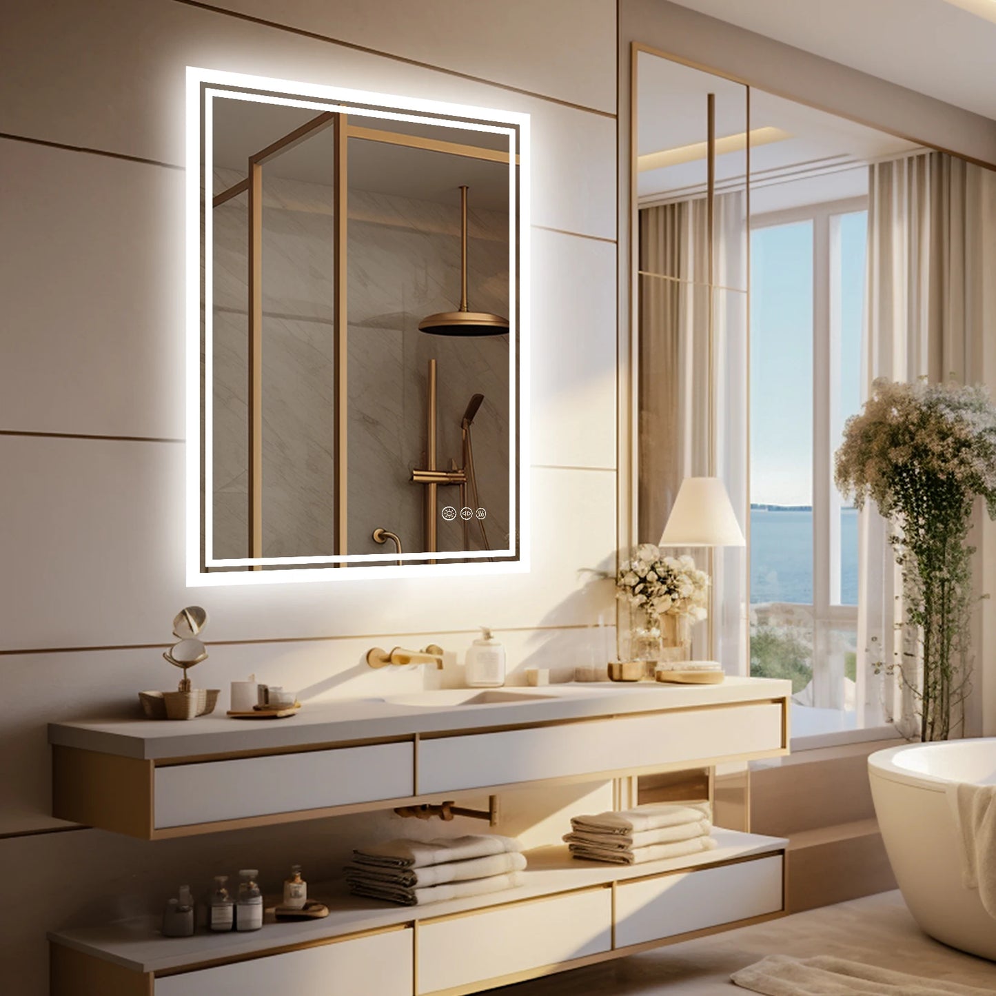 Vanity Mirror with Dimmable Lights