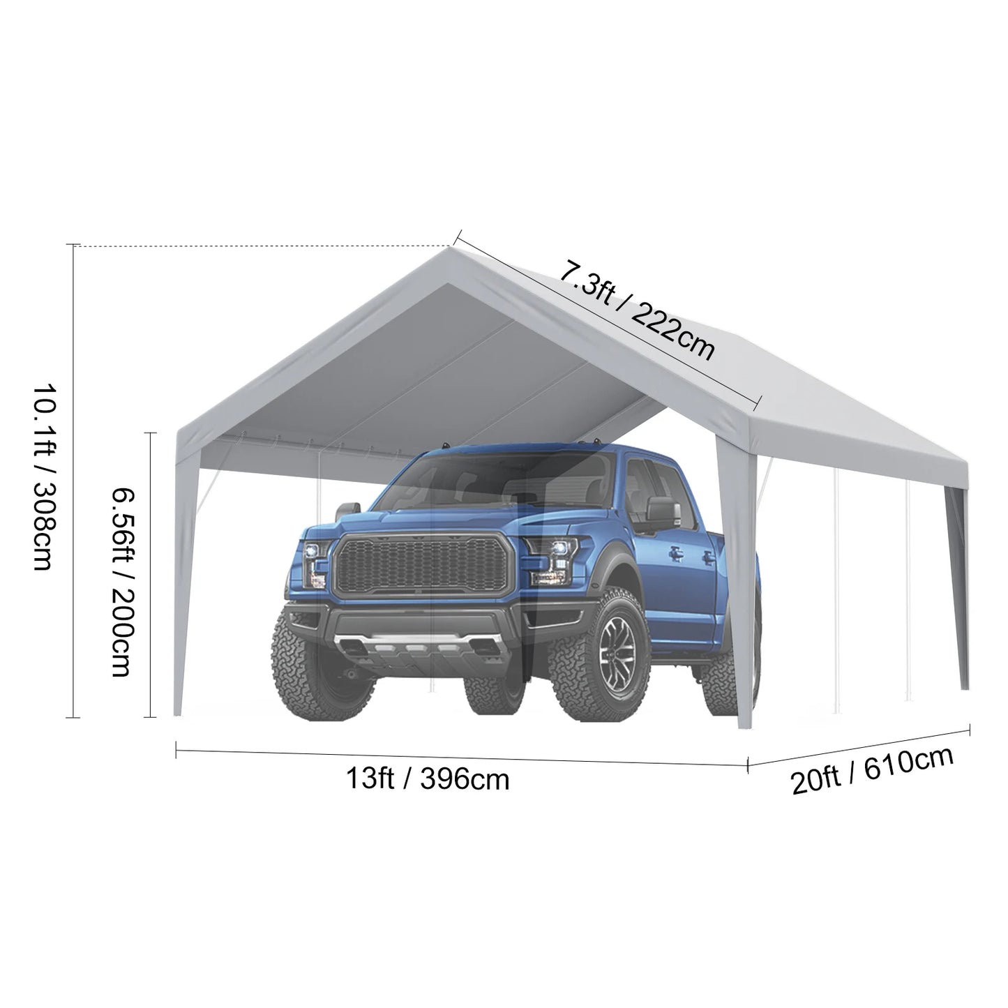 Heavy-Duty Carport Replacement Canopy Cover