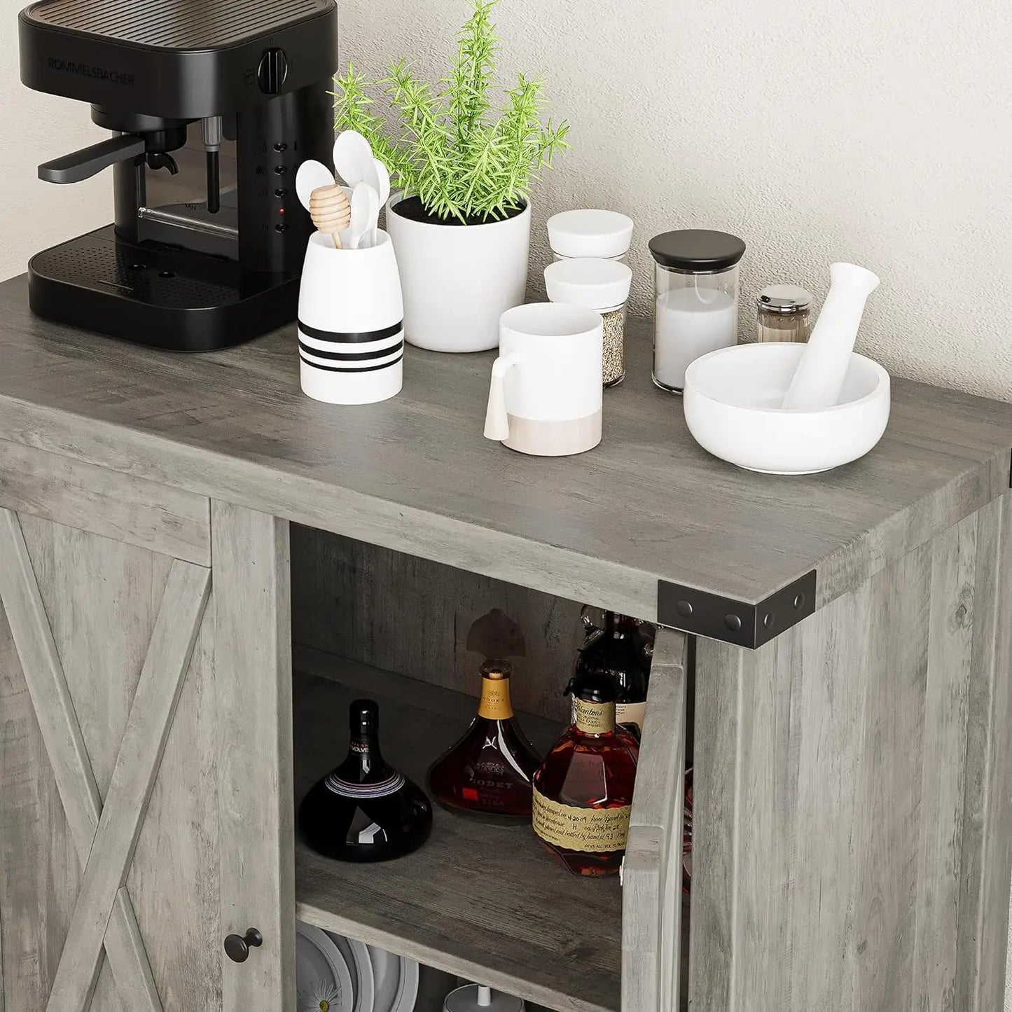 Buffet Cabinet with Doors and Shelves