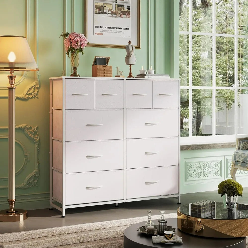 Fabric Dresser Tall Storage Organizer Unit