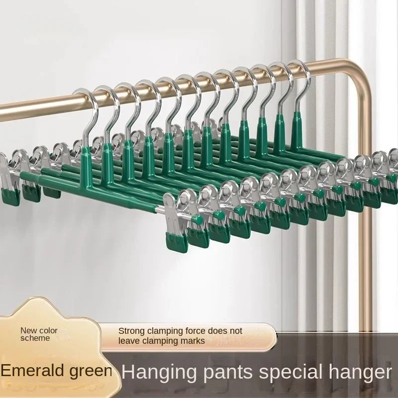 Pants/Skirts Adjustable Hangers with Clips Non-Slip Hangers