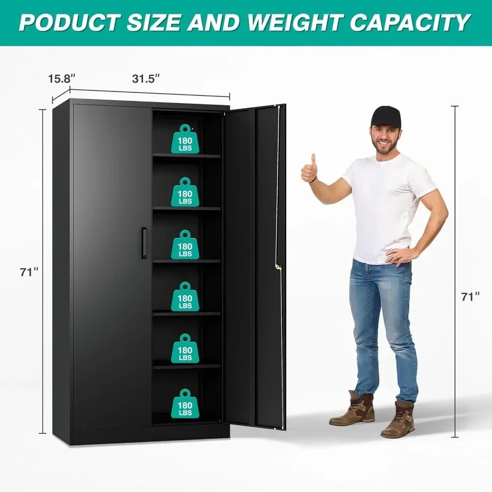 Metal Storage Cabinet with lockable storage cabinets