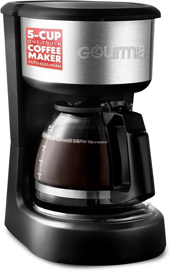 Coffee Maker –  One-Touch Brew, Stainless Steel