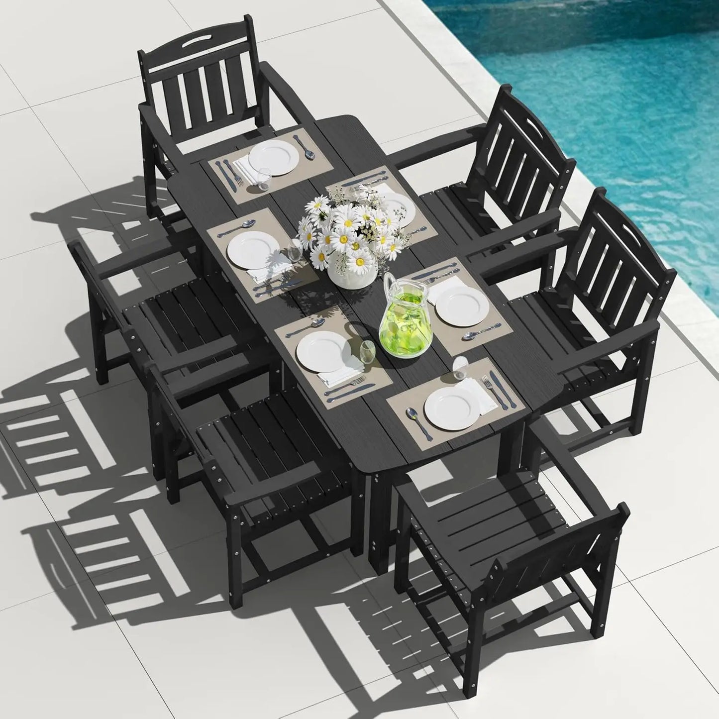 Patio Table and Chairs Set with All-Weather Table