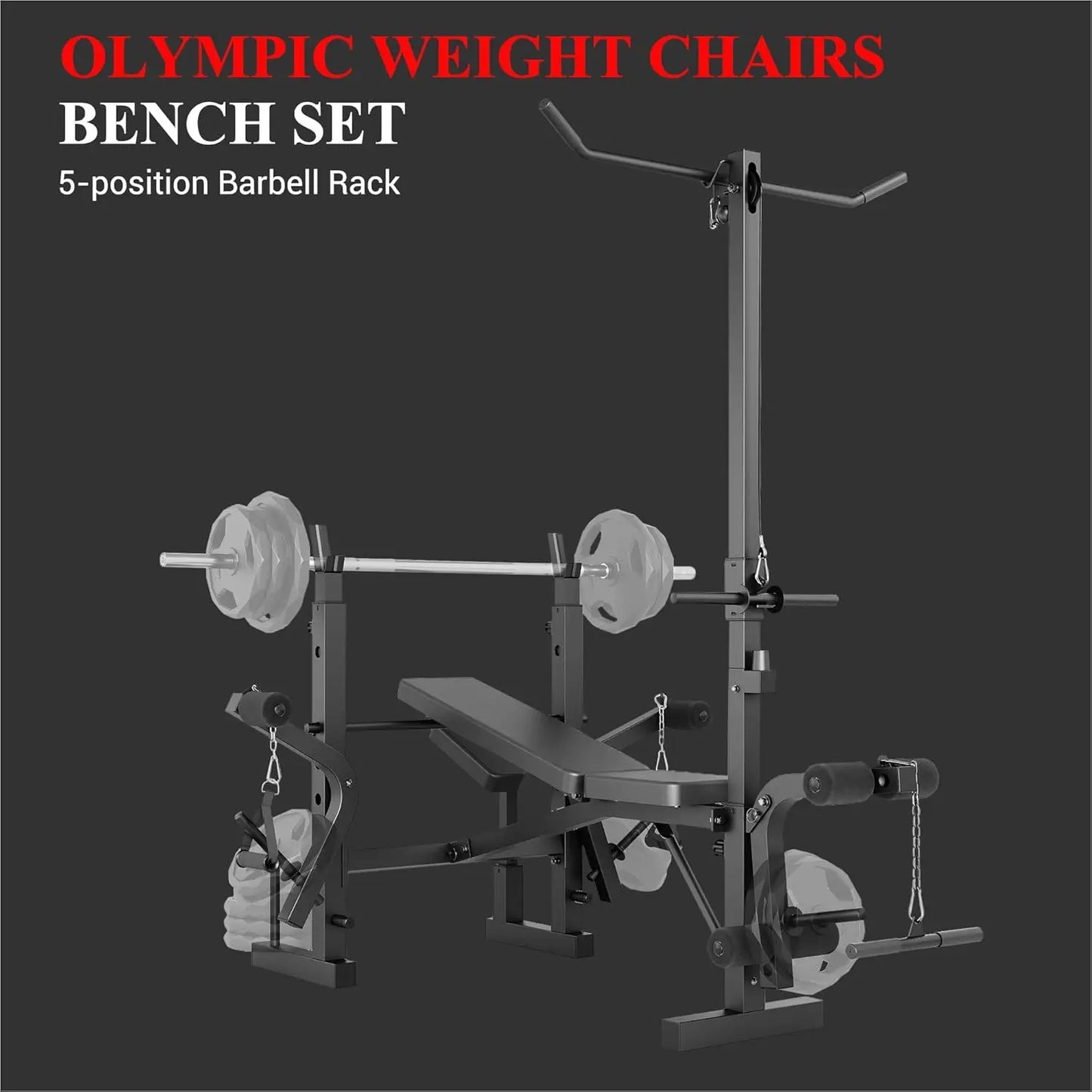 Foldable Bench Press Set with Leg Extension
