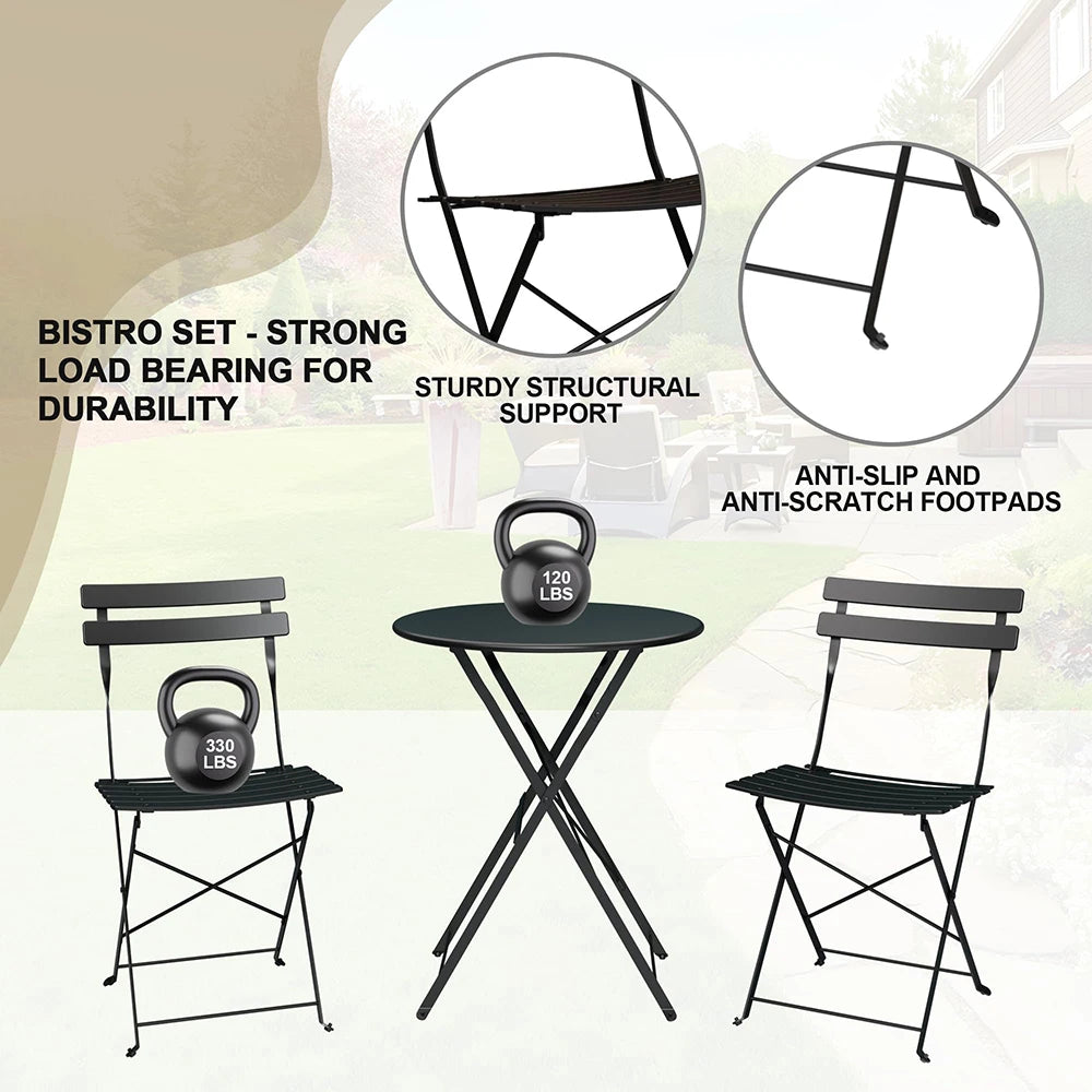 Folding Patio Chair Set With Table