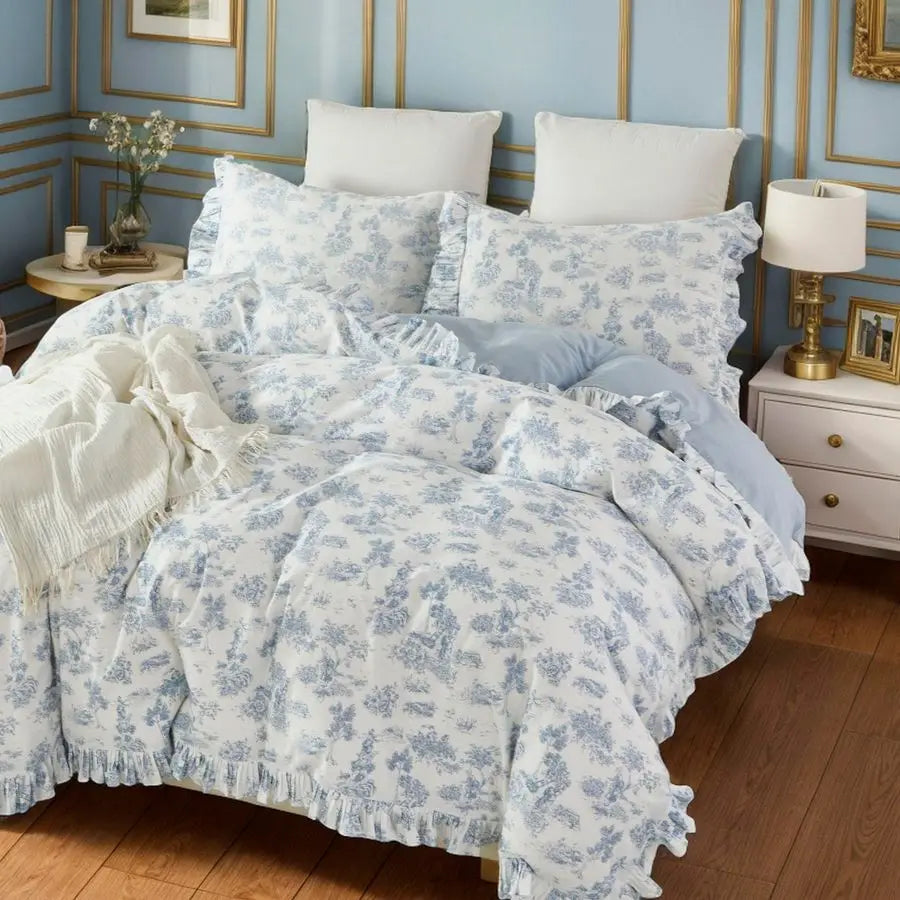 French Country Toile Duvet Cover Set