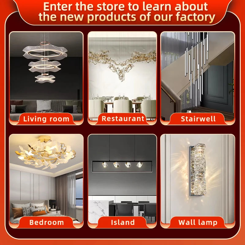 Modern Led Ceiling Hanging Crystal Chandelier