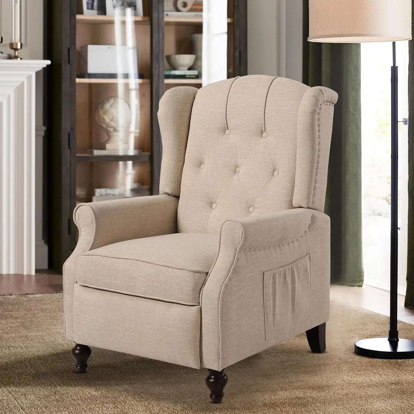 Massage Heat Wingback Recliner