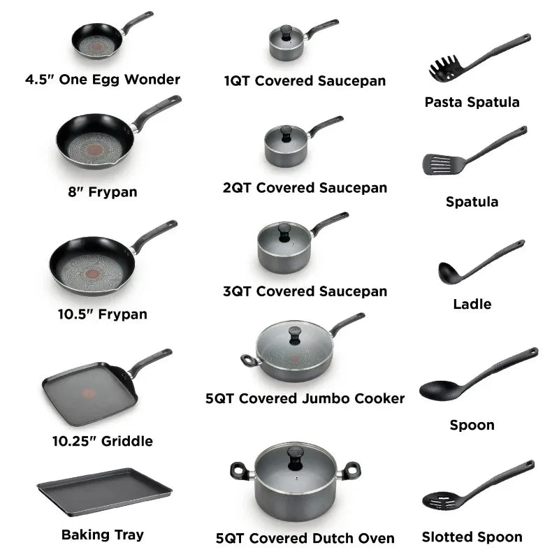 Easy Care Non-Stick Pots and Pans Cookware Set
