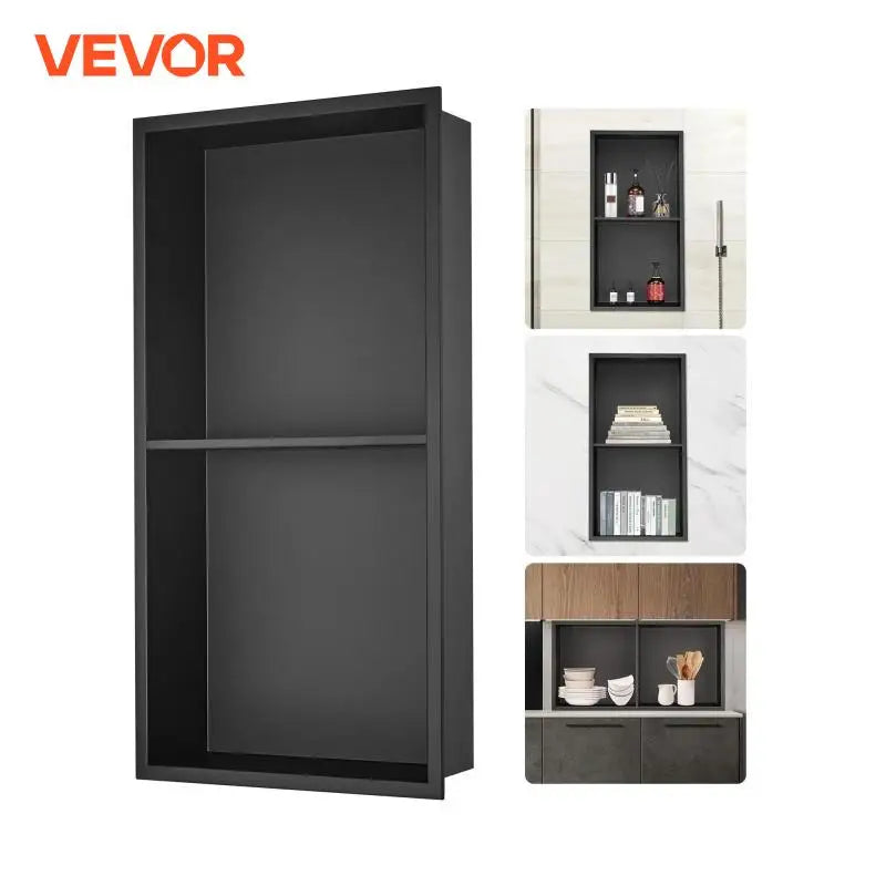 Stainless Steel Wall with Double Shelves