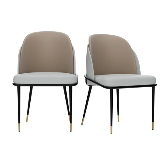 Luxurious Microfiber Silicone Leather Dining Room Chairs Set