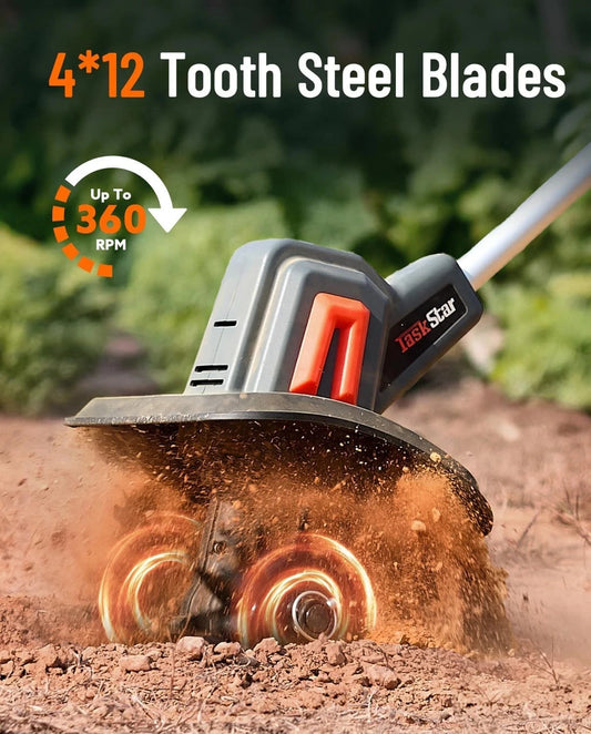 TaskStar Cordless Tiller Cultivator