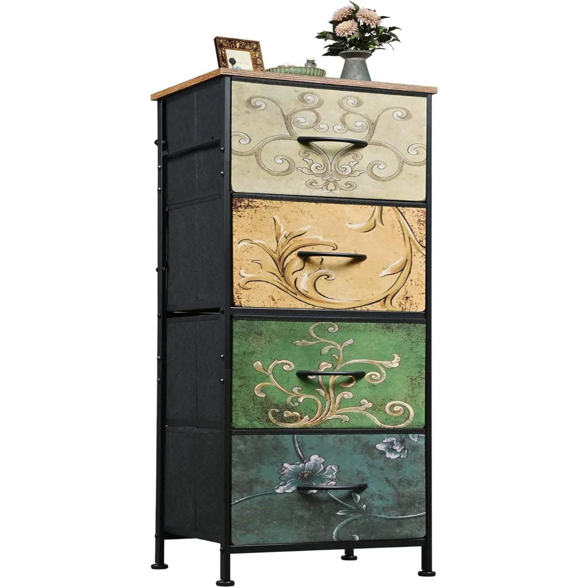 Vintage Fur Dresser with Storage Tower