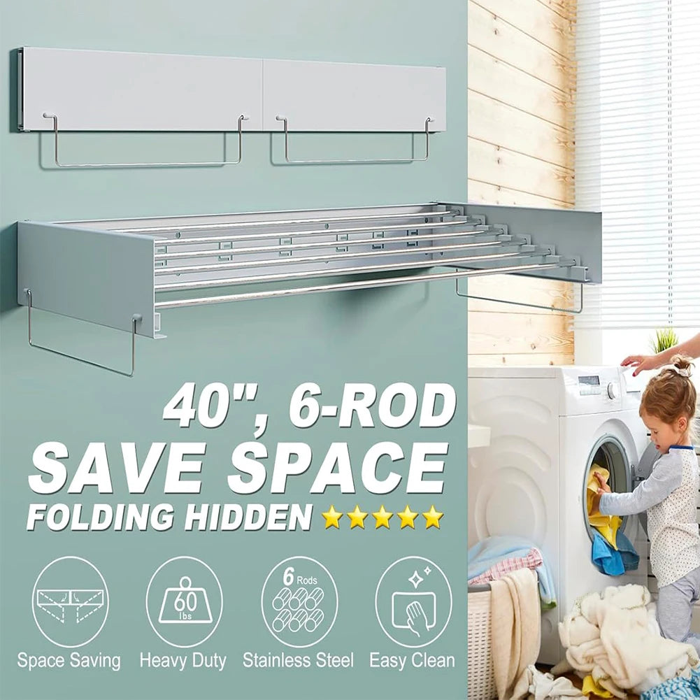 Retractable Collapsible Towel Drying Rack