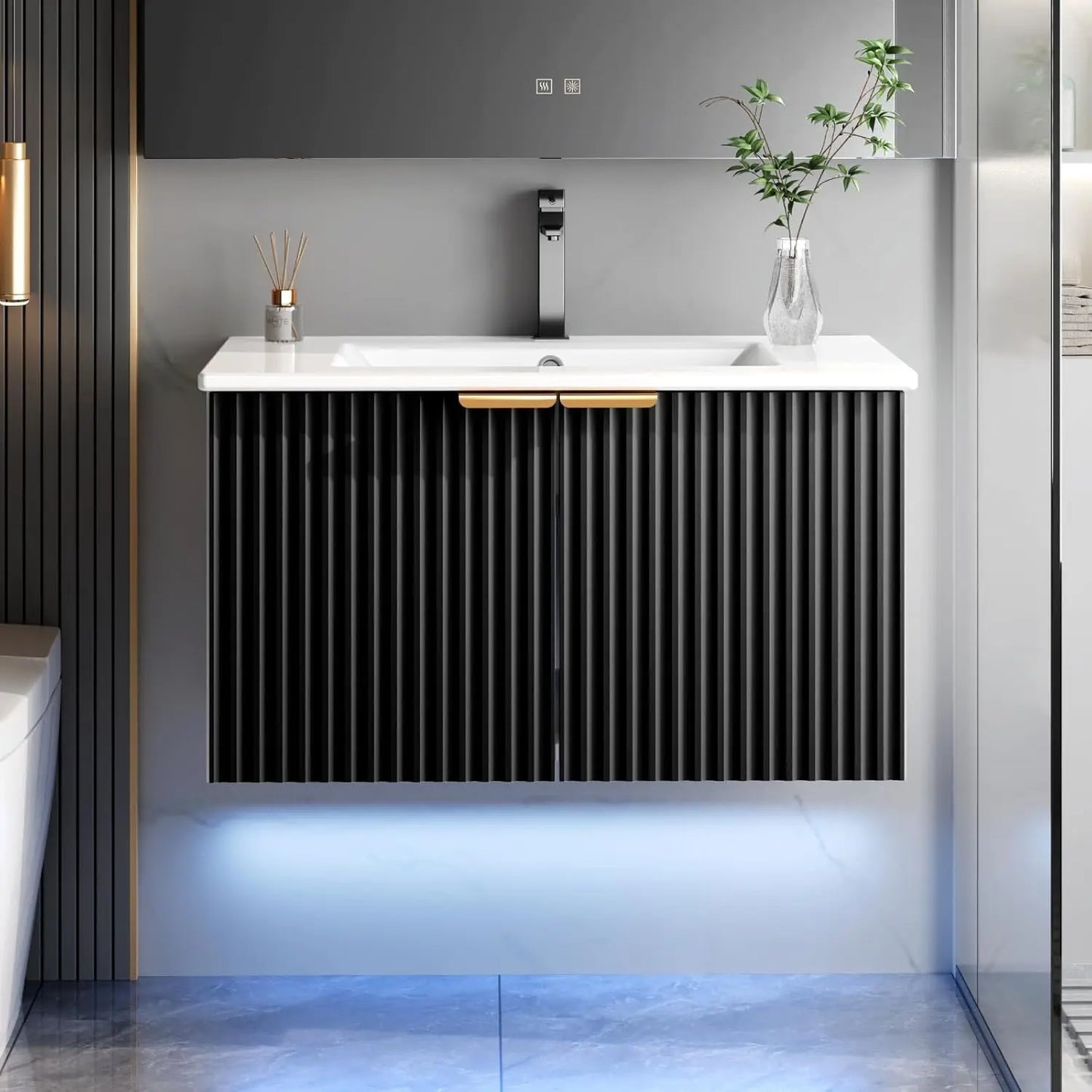 Bathroom Vanity with Sink with LED Light