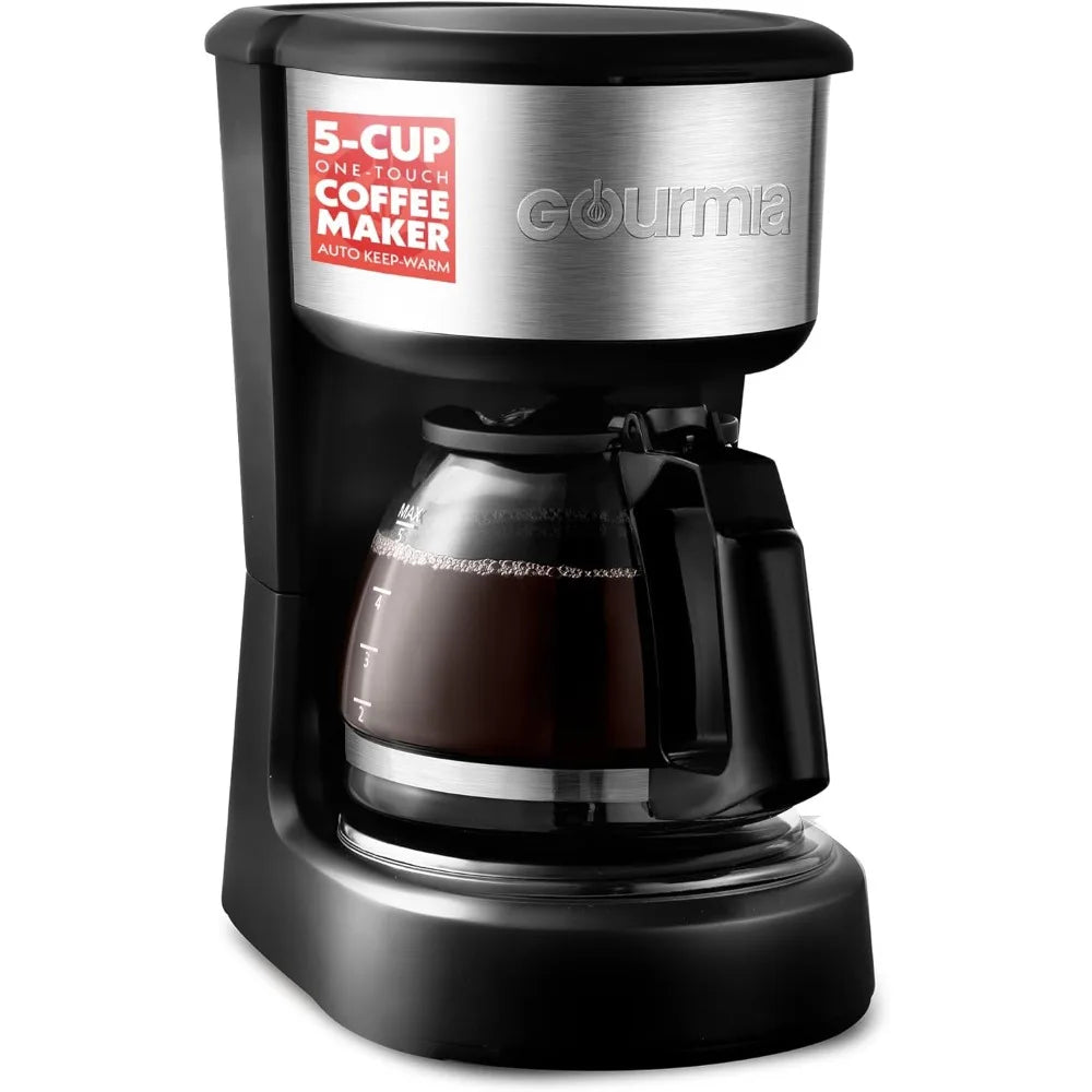 Coffee Maker –  One-Touch Brew, Stainless Steel