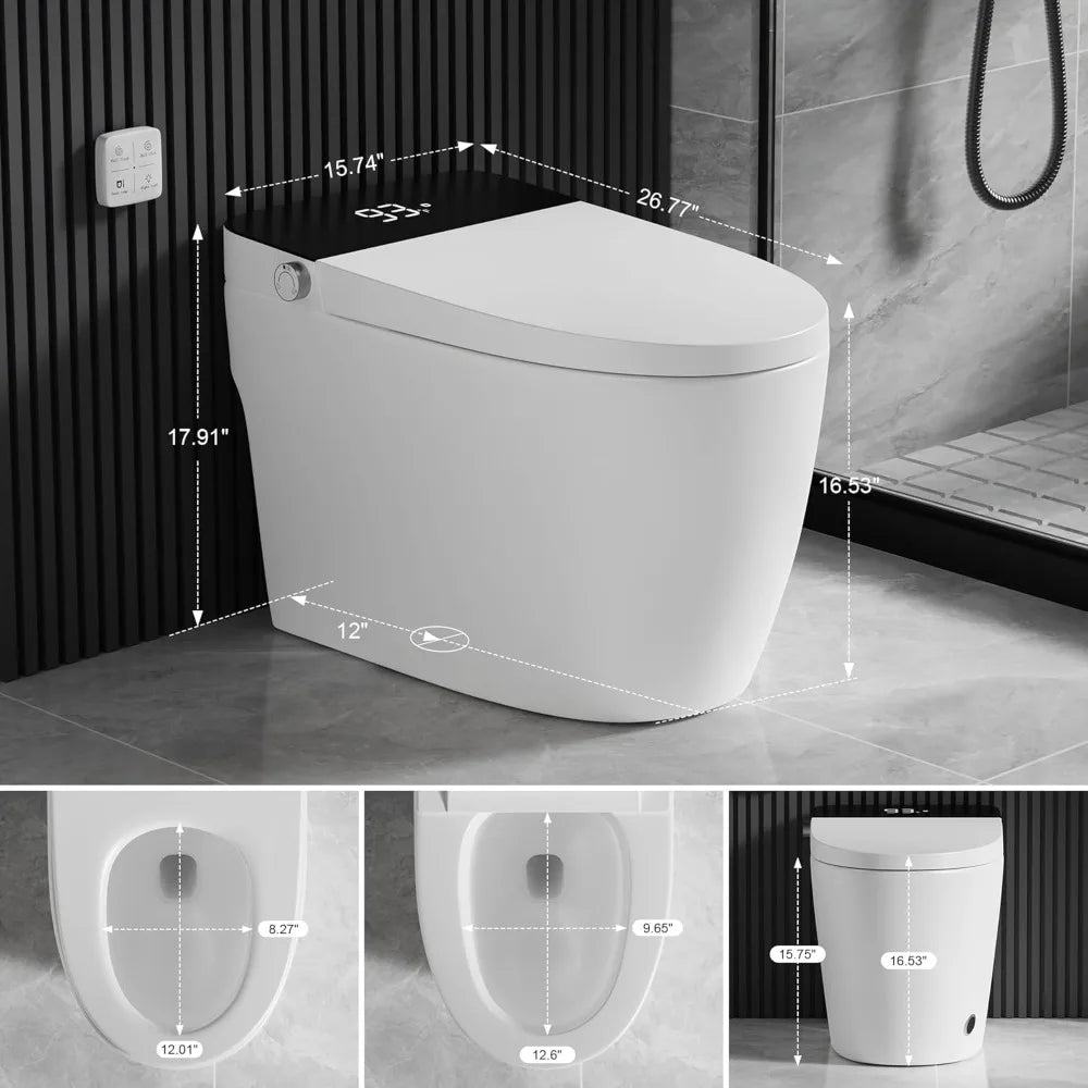 Toilet with Elongated Heated Seat