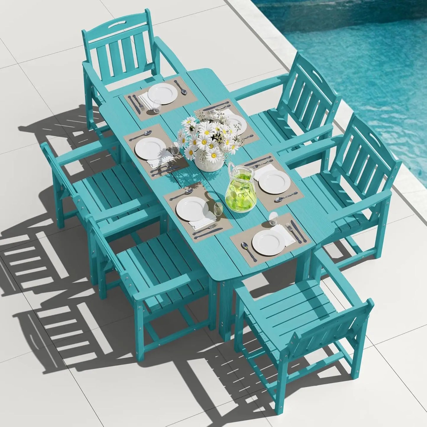 Patio Table and Chairs Set with All-Weather Table