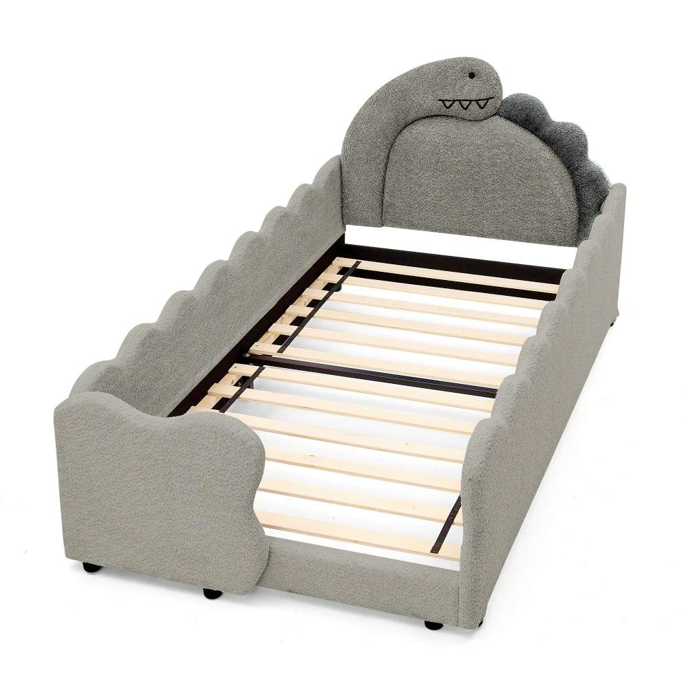 Cute Dinosaur-Shaped Bed with Safety Guardraild