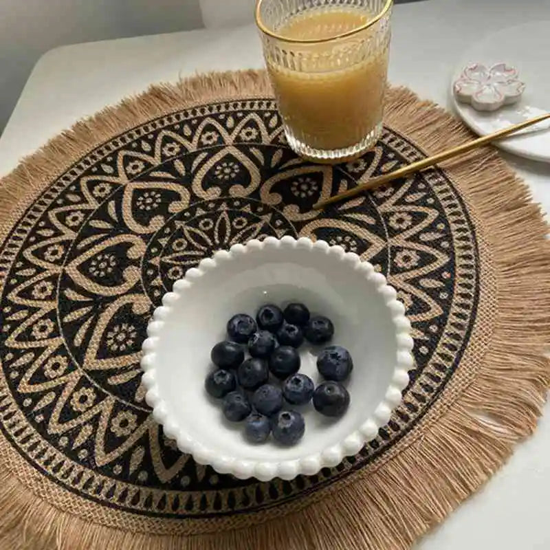 Rustic Macrame Handmade Cotton Woven Placemats
