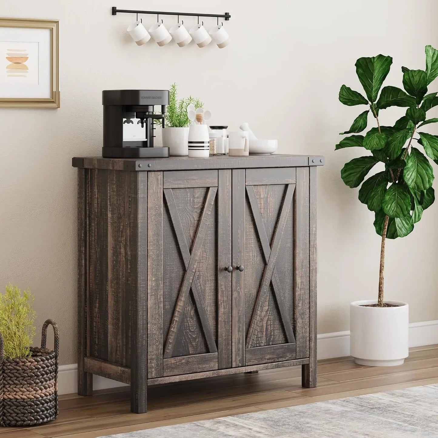 Buffet Cabinet with Doors and Shelves