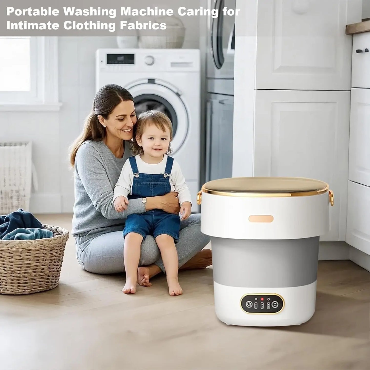 Portable Washing Machine for Underwear & Socks with Washer and Spin Dryer