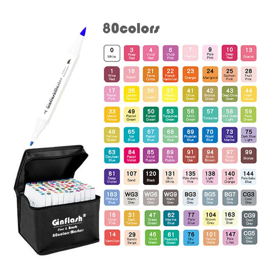 Ginflash Brush & Fine Comic Art Markers