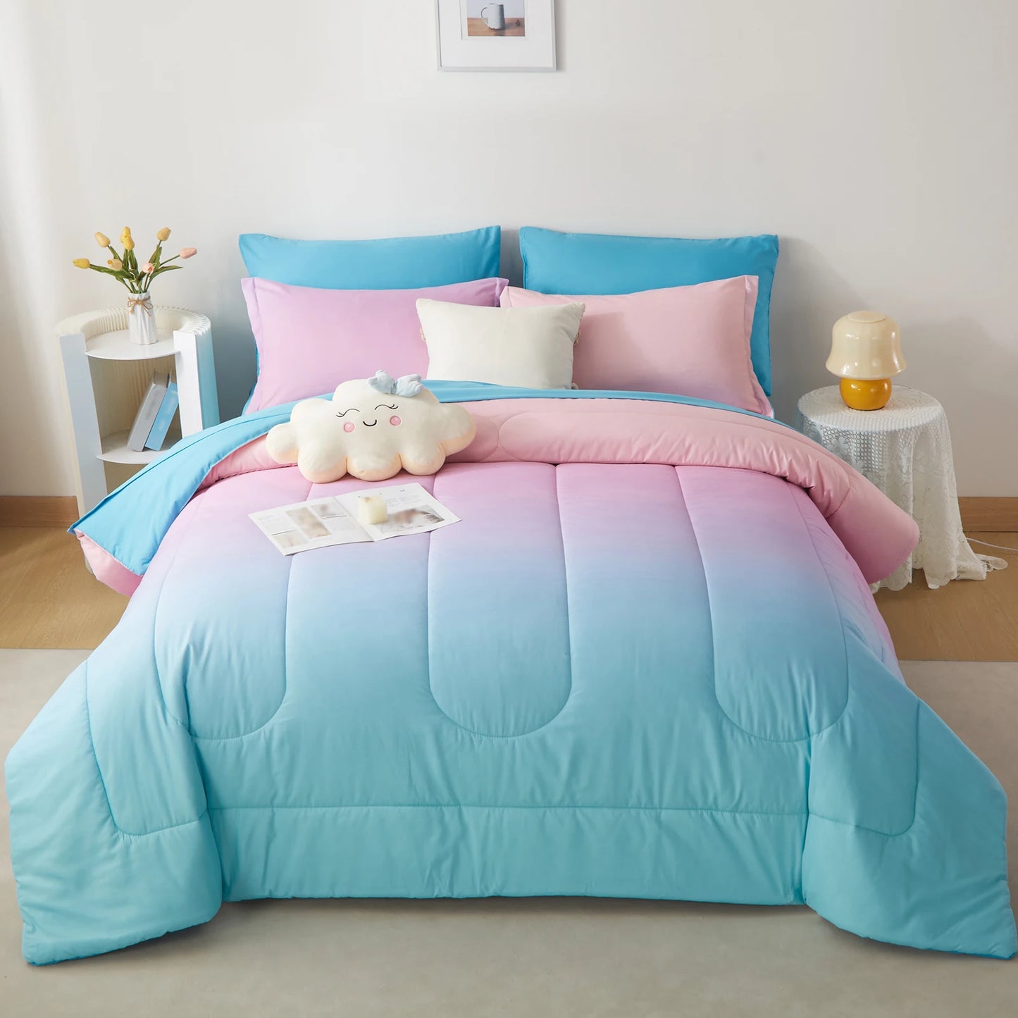 Gradient Comforter Set-7 Pieces in a Bag