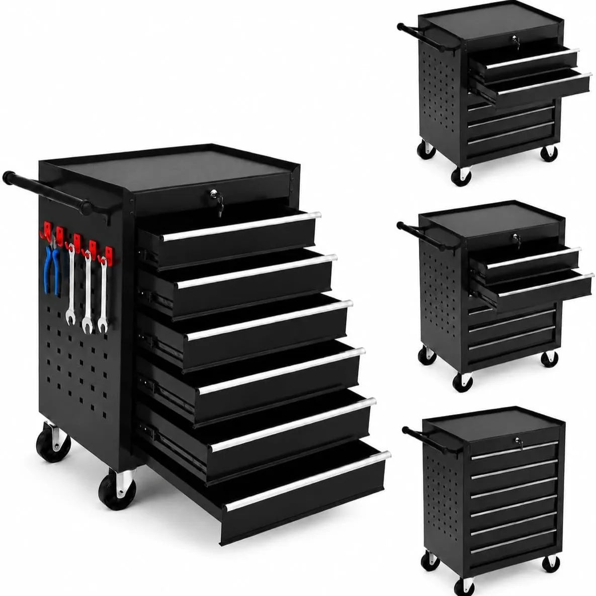 Heavy Duty Rolling Tool Chest with Wheels and Locking System