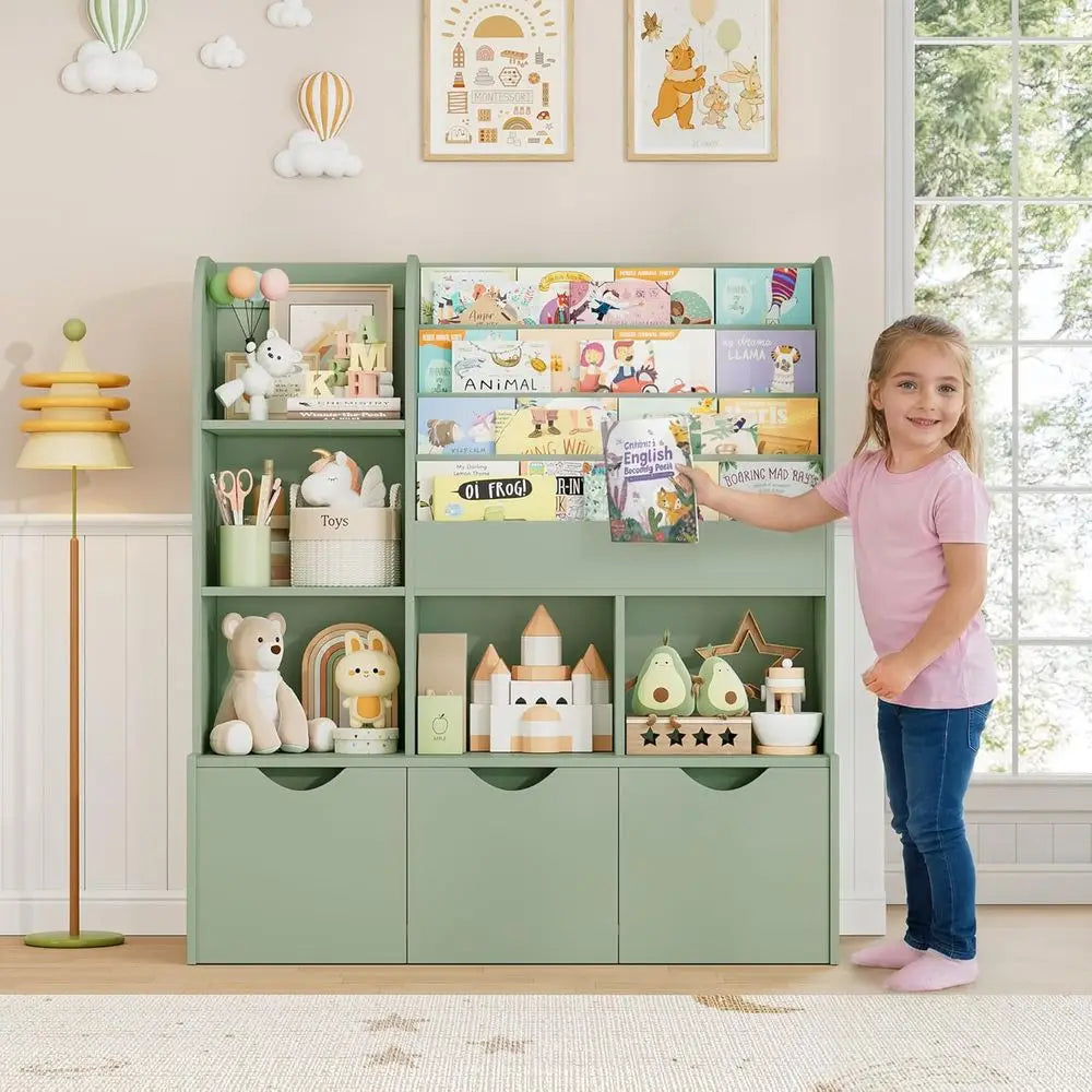 Multifunctional Bookshelf with Bins