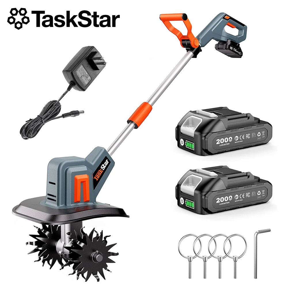 TaskStar Cordless Tiller Cultivator