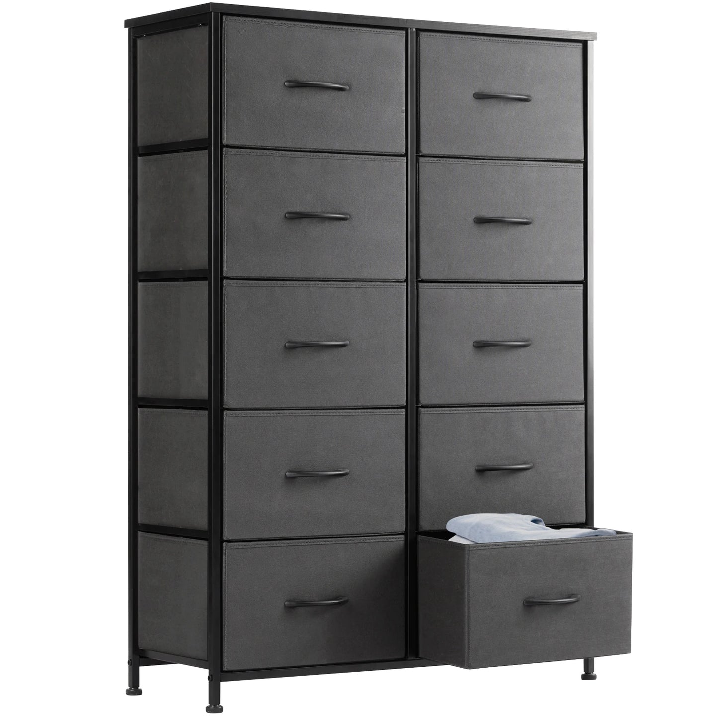 Bedside Table with Wardrobe Steel Frame Closet and Storage Cabinet