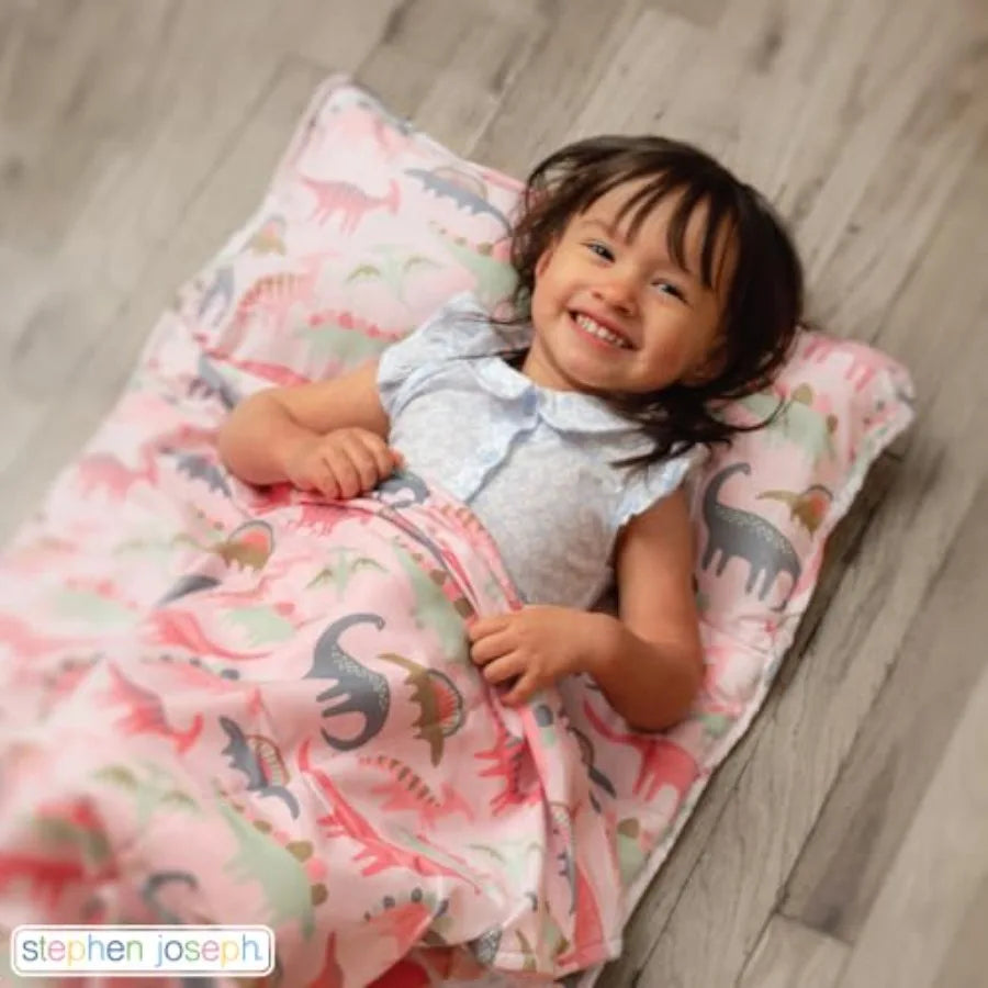 Toddler All Over Print Nap Mat with Soft Blanket and Removable Pillow