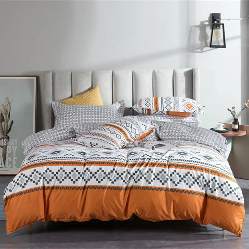 Boho Bohemian Geometric Western Duvet Comforter Cover Set