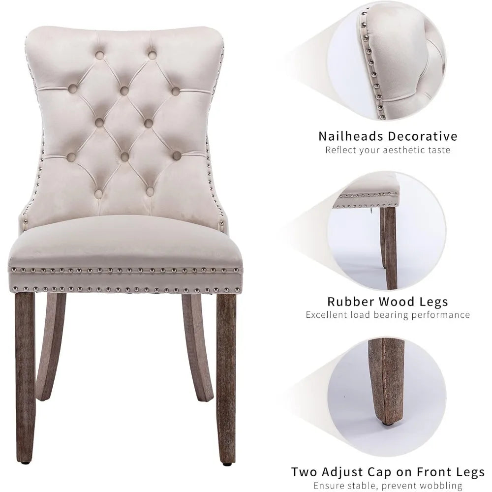 Velvet Dining Chairs Set