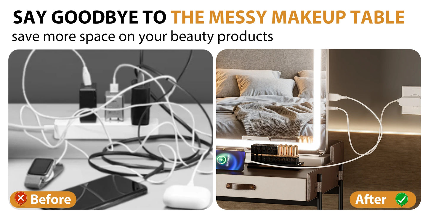 LED Vanity Mirror with Lights Aluminum Frame