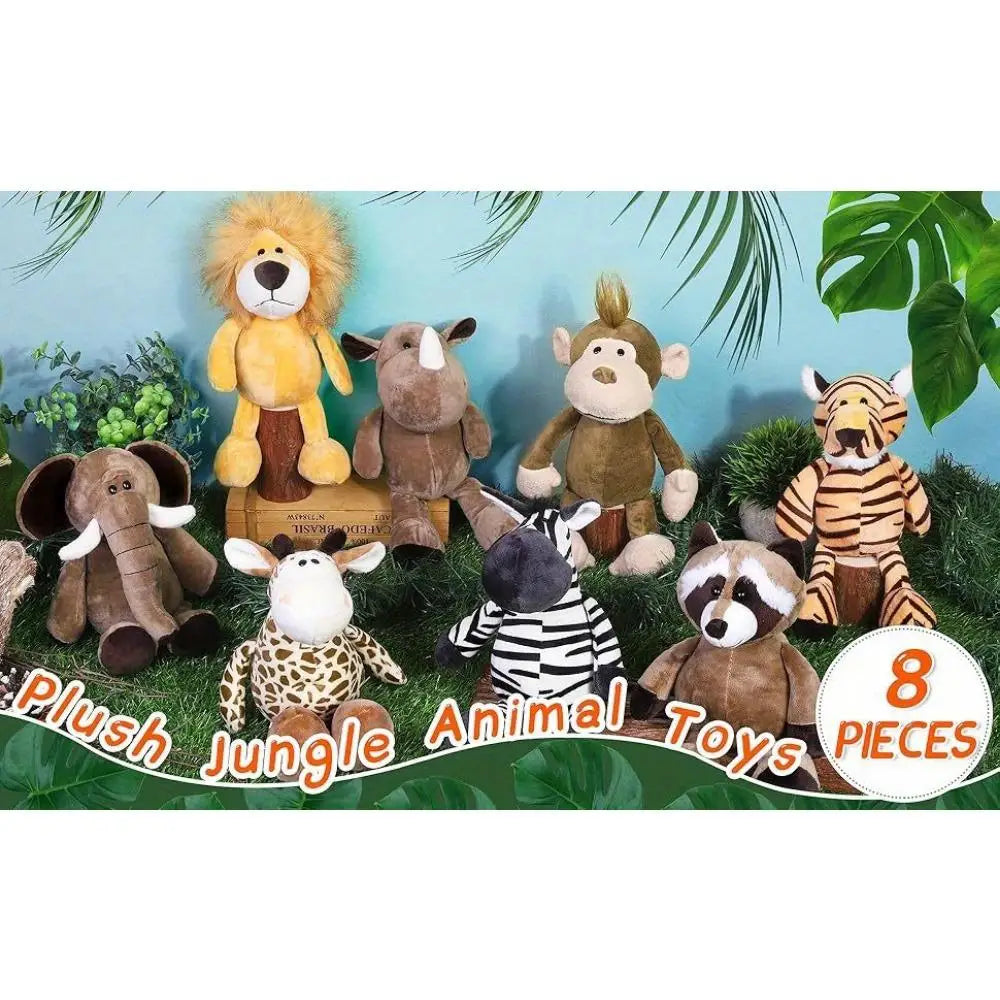 Safari Stuffed Animals Plush Set