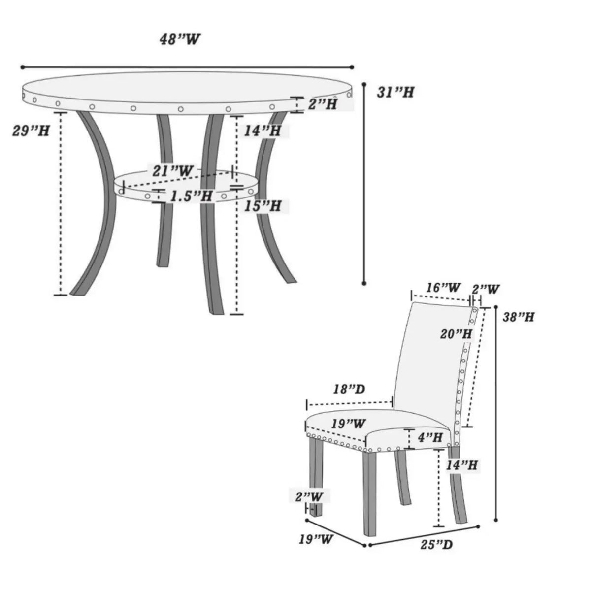 Classic Dining Table & Side Chairs