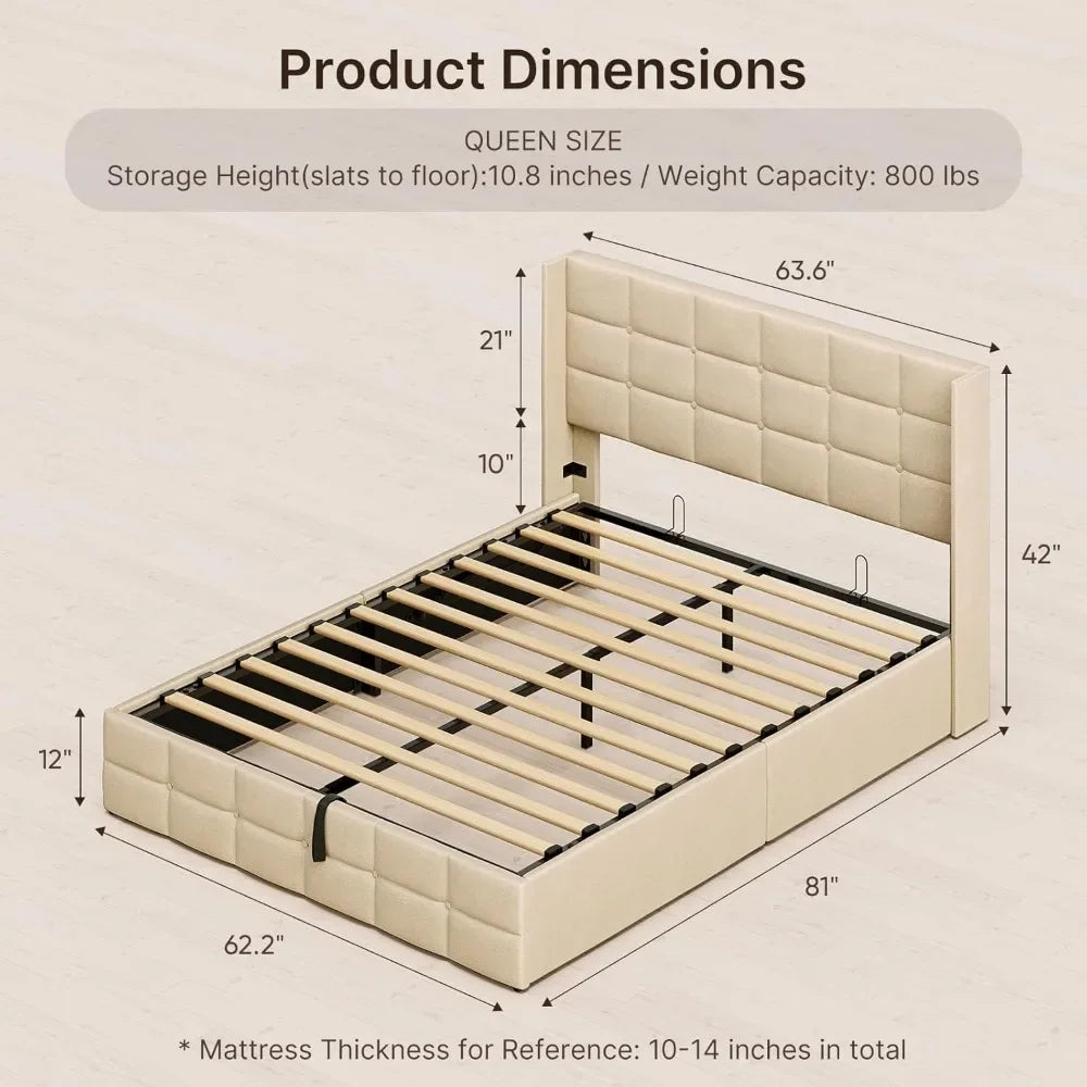 Lift Up Storage Bed with Storage