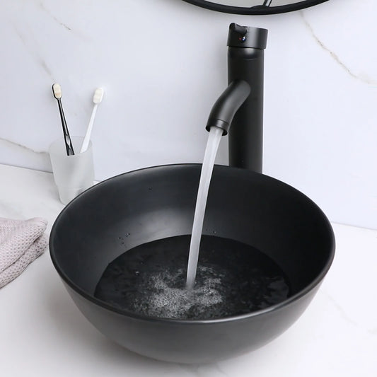 Bathroom Basin Sink Set with Faucet Pop Up Drain