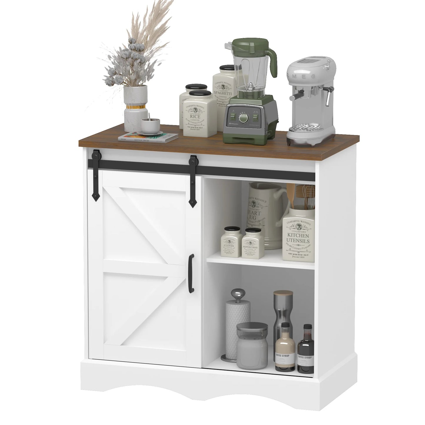 Rustic Coffee Bar Cabinet
