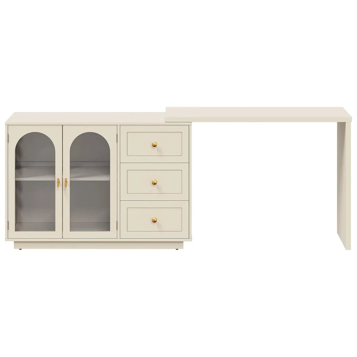 L Shaped Extendable Rotatable Computer Desk