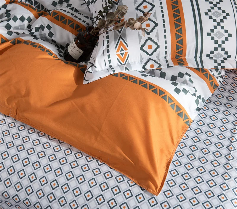 Boho Bohemian Geometric Western Duvet Comforter Cover Set