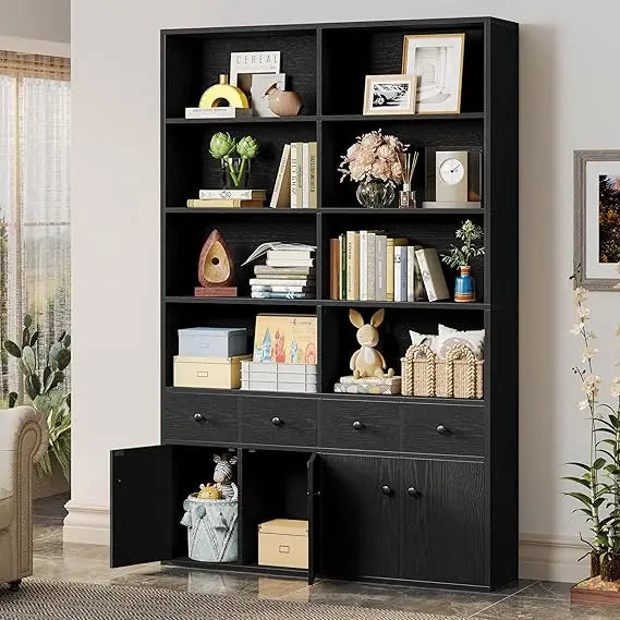 Floor Standing Storage Display Shelves for Books and Decorative Items