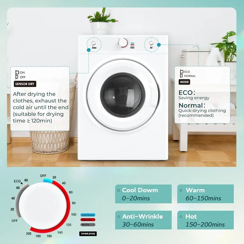 Portable Dryer with Stainless Steel Tumbler